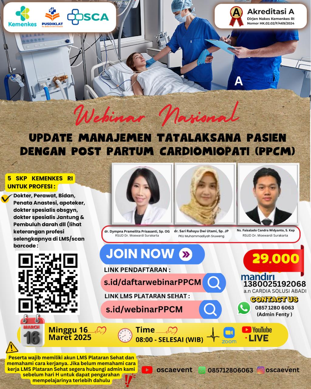 Gambar Webinar Nasional : Upadte Manajemen Tatalaksana Pasien Dengan Post Partum Cardiomiopati (PPCM)